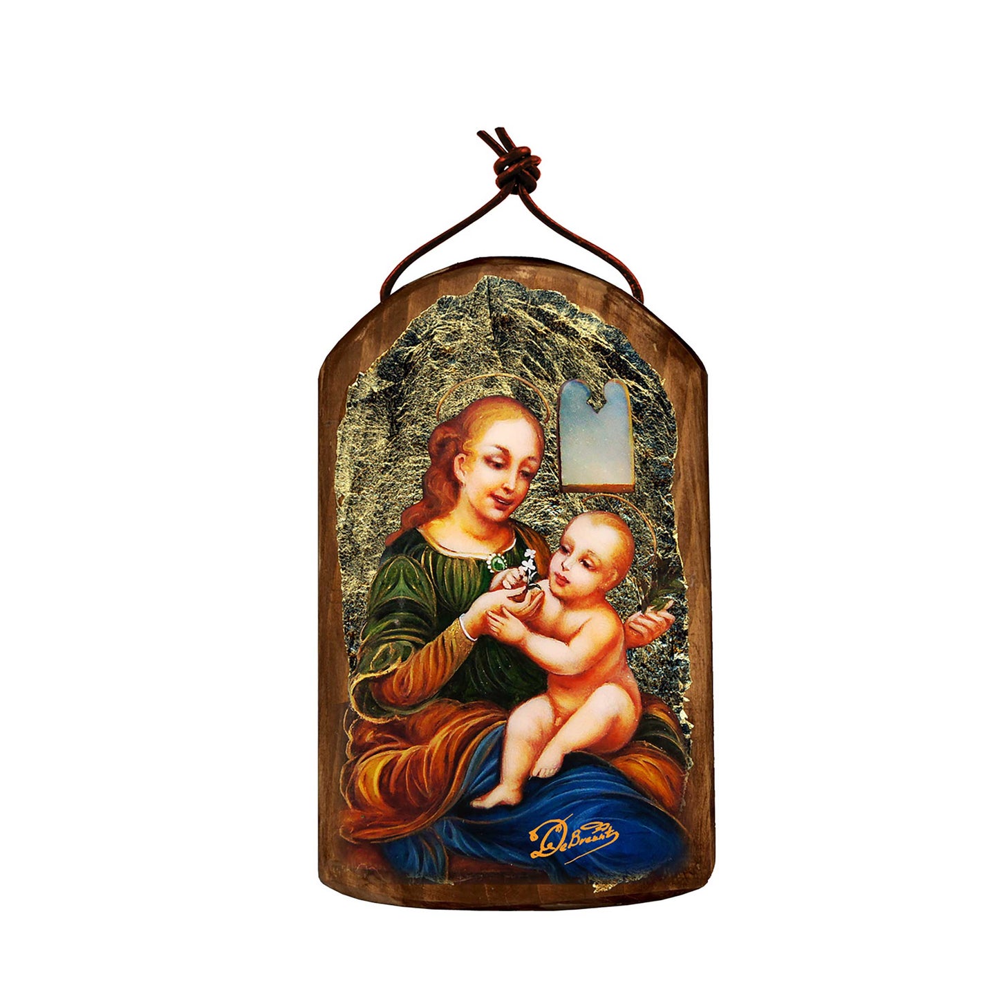 Madonna And Child Religious Christian Sacred Icon Ornament - Inspirational Icon Decor - 87031