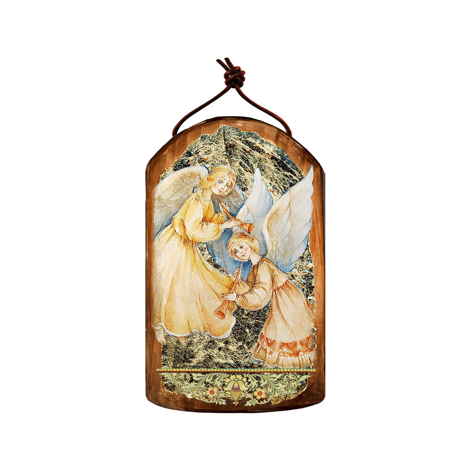 Angels Watching Over You Religious Christian Sacred Icon Ornament - Inspirational Icon Decor - 87046