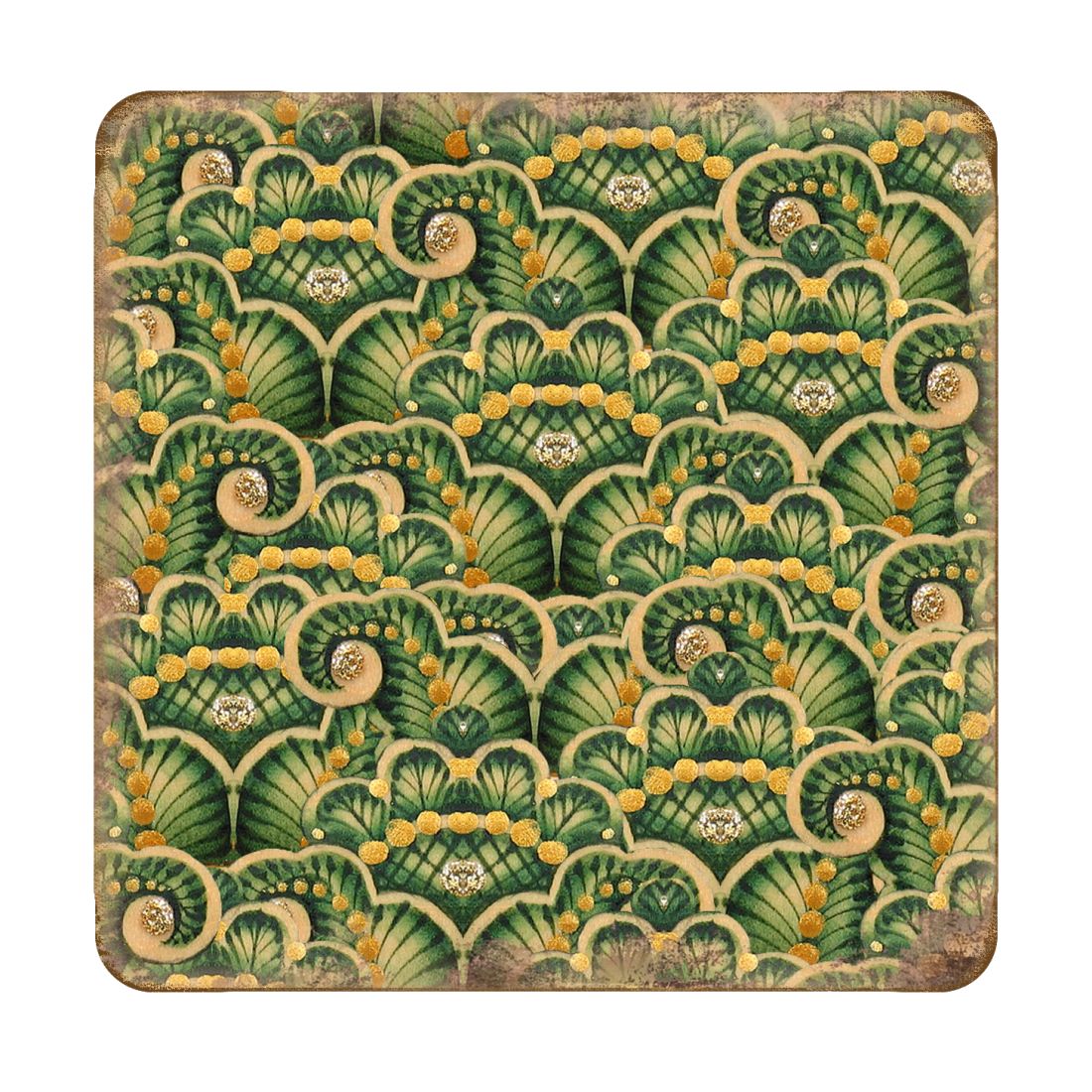 Floral Wooden Cork Coasters Gift Set of 4 by Nature Wonders - Nature Wildlife Decor - 95021C-S4