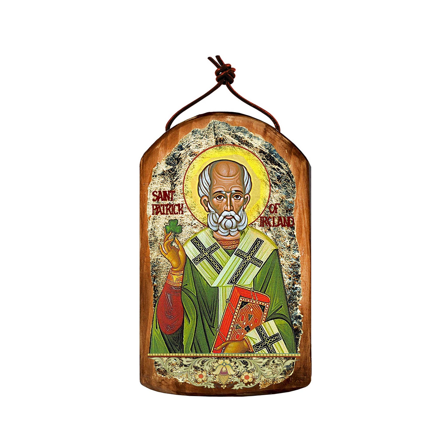 Saint Patrick Religious Celtic Sacred Icon Ornament - Celtic Decor - 87060