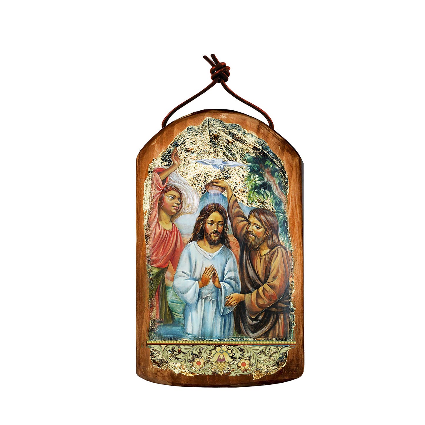 Christening Religious Christian Sacred Icon Ornament - Inspirational Icon Decor - 87043