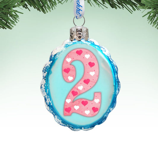 2 Mini Mercury Glass Ornaments by G. Debrekht - Love Family and Kids Decor - 770002