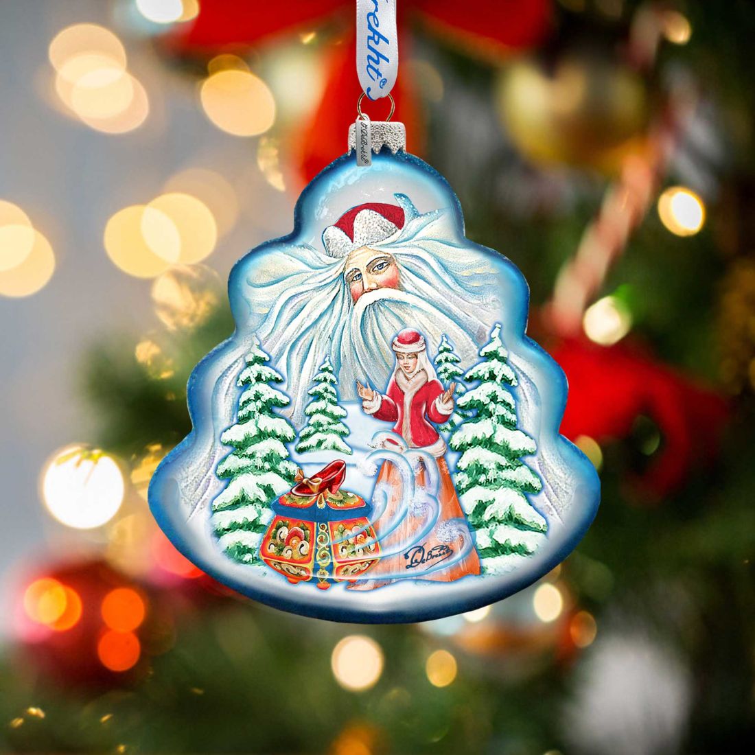 Winter Play Glass Ornament Set of 3 by G. DeBrekht - Christmas Decor - 75104-B3