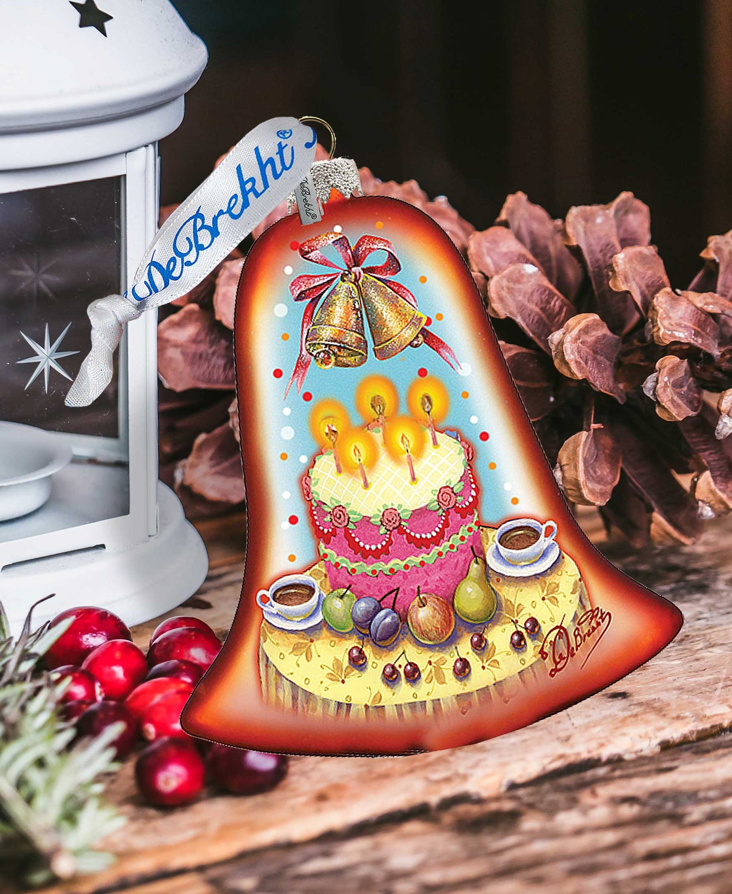 Celebration Bell Glass Ornament by G. DeBrekht - 752-003