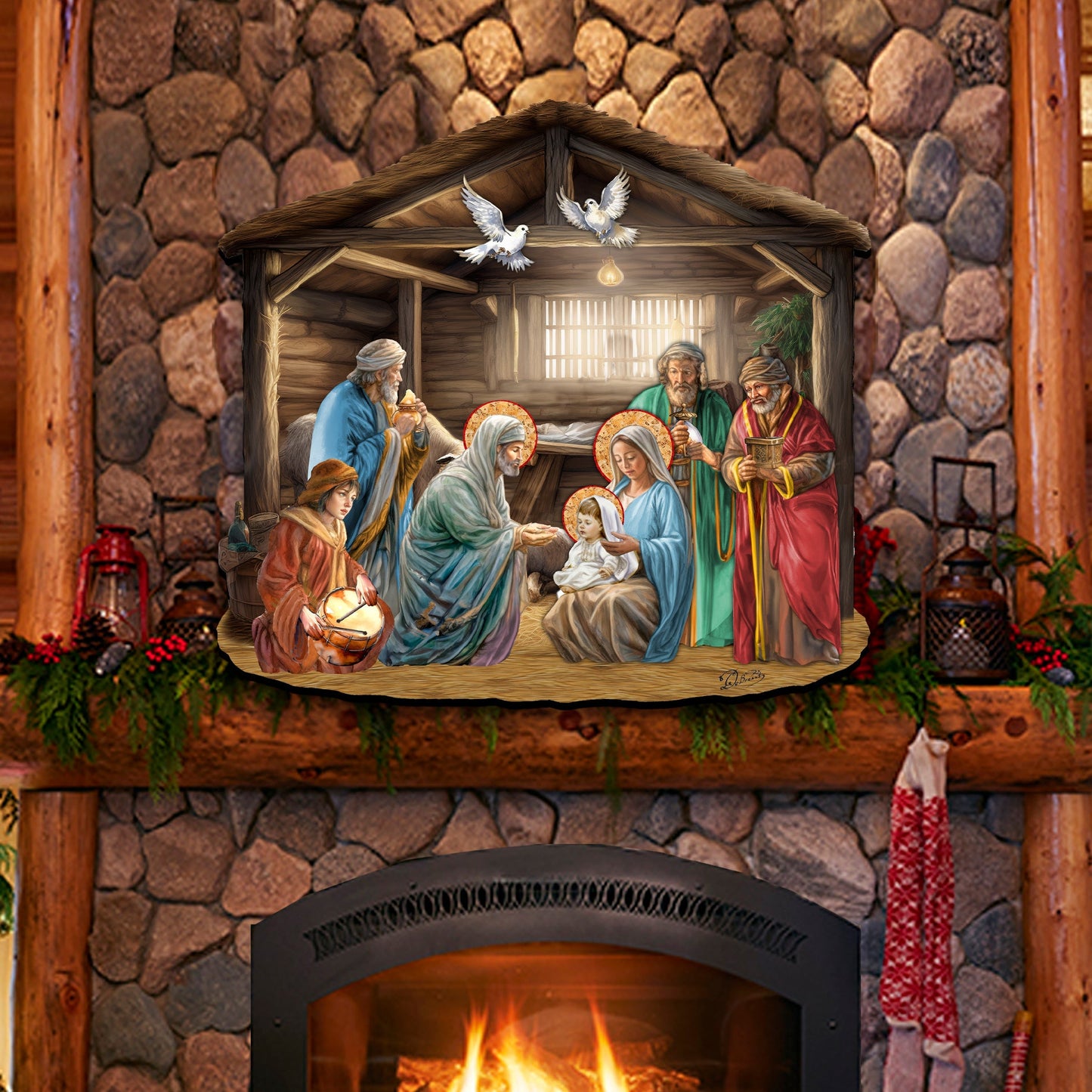Nativity Scene Holiday Door Decor by G. Debrekht - Nativity Holiday Decor - 8652763H