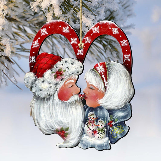 Merry Kissmas! Wooden Ornaments by Jamie Mills-Price - Christmas Decor - 8457514