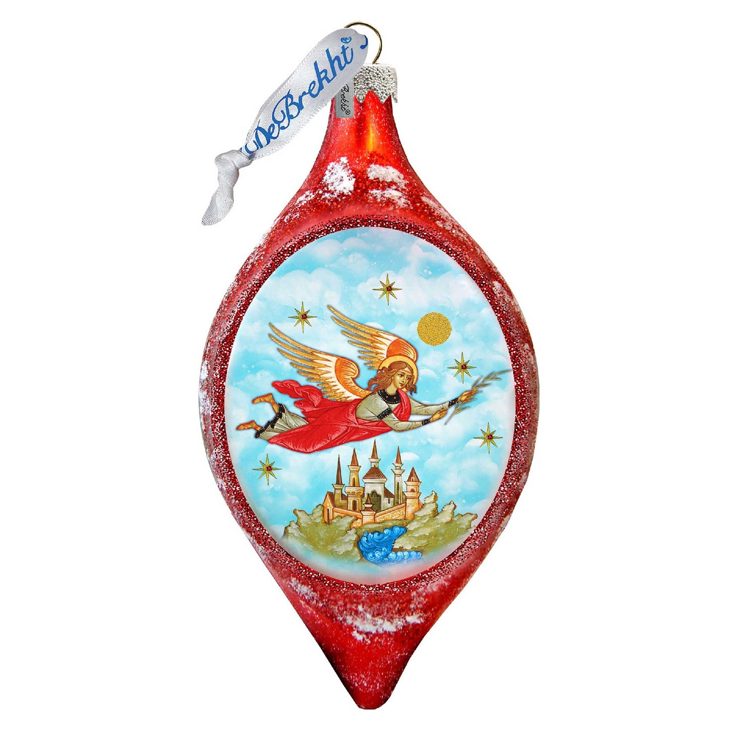 Watching Over You Drop Glass Ornament by G. DeBrekht - Nativity Holiday Decor - 757-211