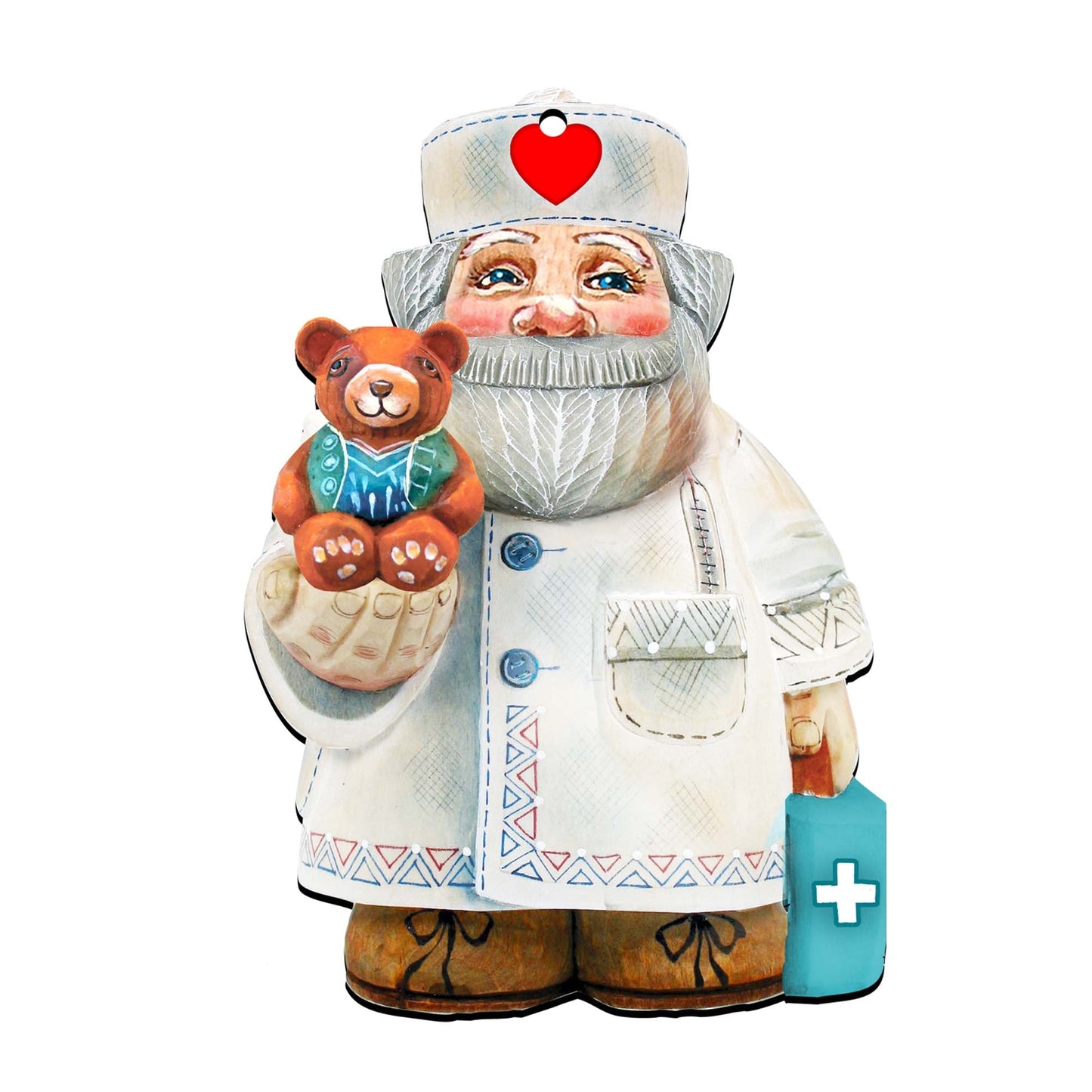 Teddy Bear Doctor Christmas Door Decor by G. DeBrekht - Christmas Santa Snowman Decor - 8151923H