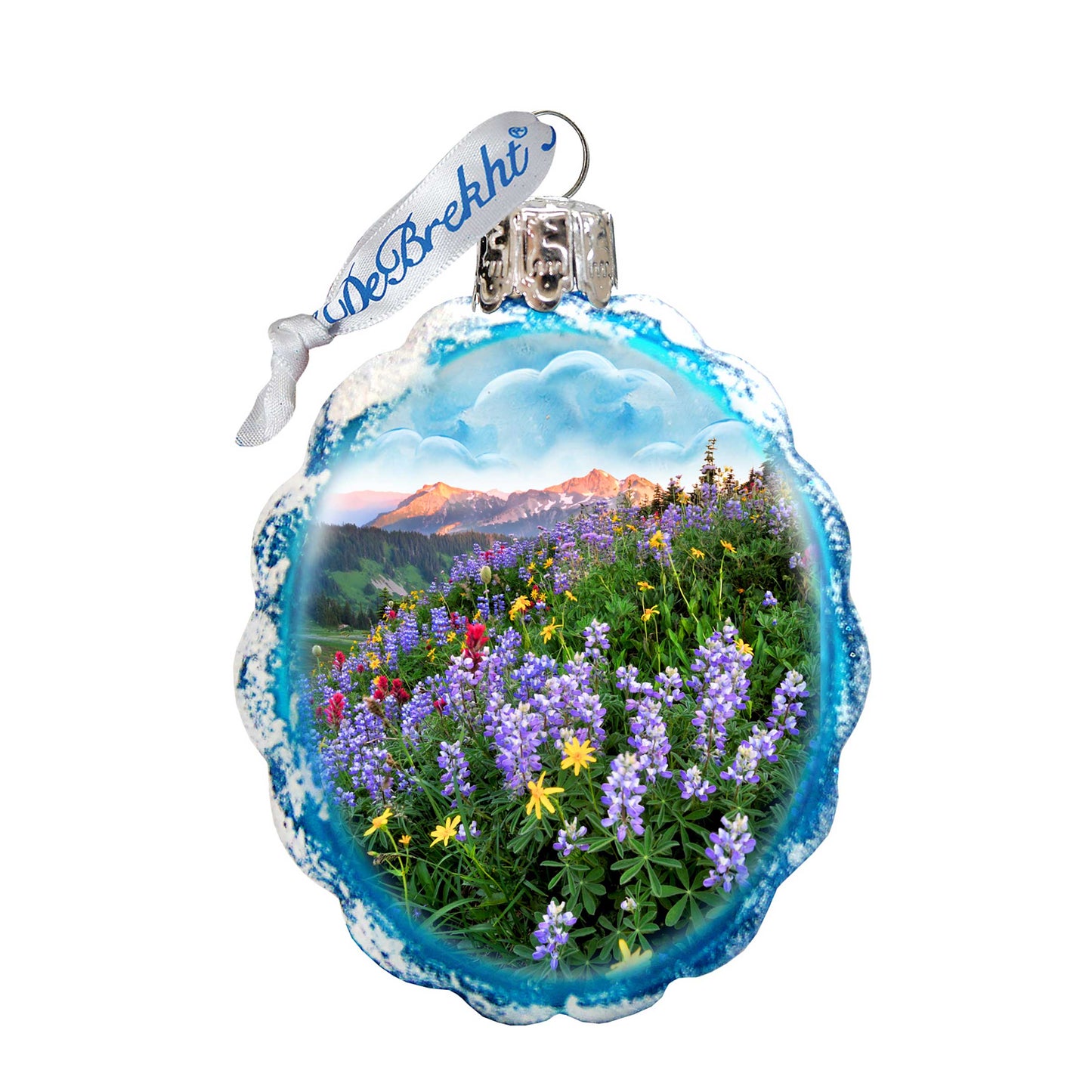 Mountain Flowers Mercury Glass Ornament by G. DeBrekht - Wildlife Holiday Decor - 773036