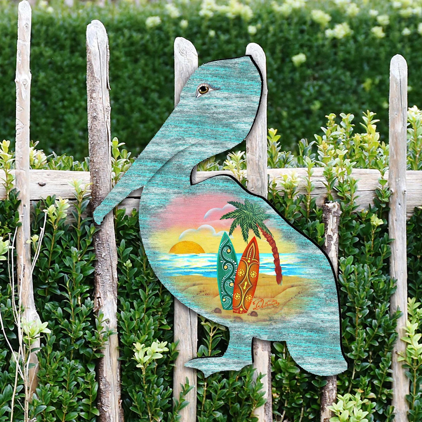 Pelican Decorative Coastal Door Decor by G. DeBrekht - Coastal Holiday Decor - 8198543H