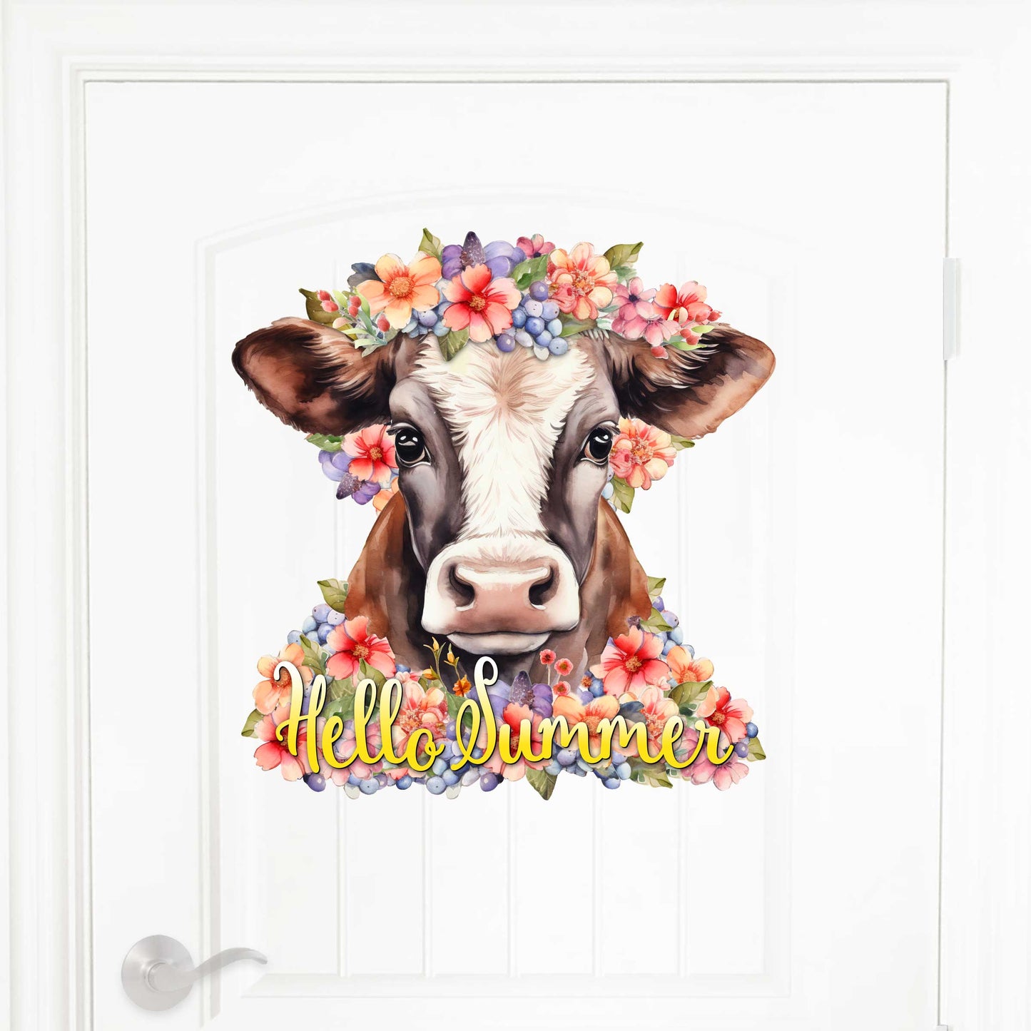 Front door welcome sign Hello Summer Front porch Summer wreath Main entrance banner Flowers Welcome sign - Wooden front porch decor - 933111H