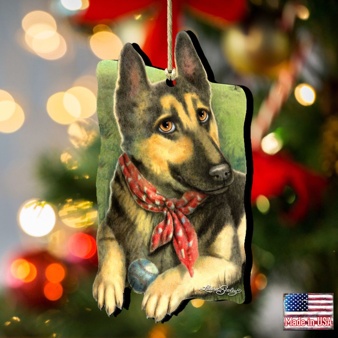 Spring Training Wooden Ornaments Pets by Laura Seeley - Pets Dog and Cats Decor - 8511015-LS