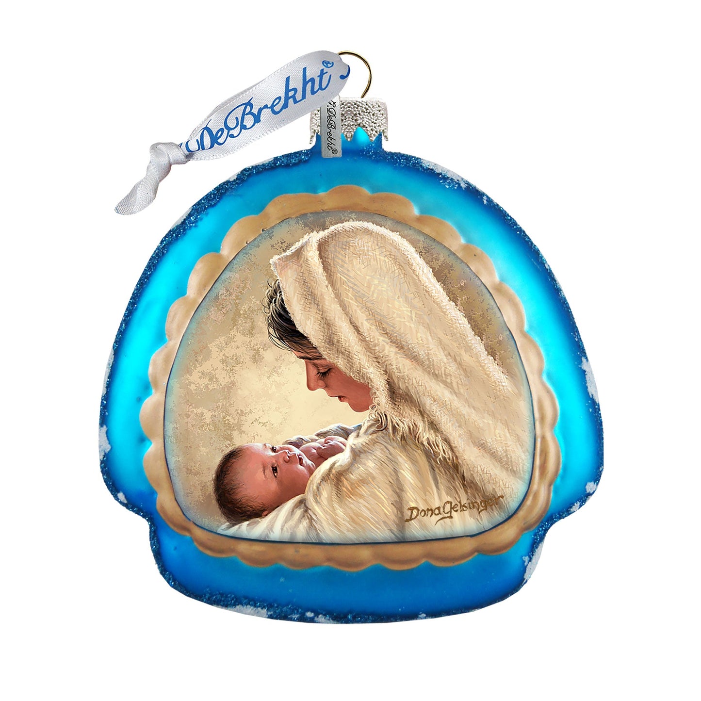 Mother of God Glass Rainbow Christmas Ornament by D. Gelsinger - Nativity Holiday Decor - 756-025-DG