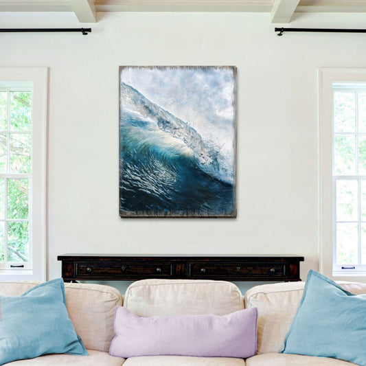 Ocean Wave Art Wooden Wall Art by Nature Wonders - Nature Wildlife Decor  - 95396B