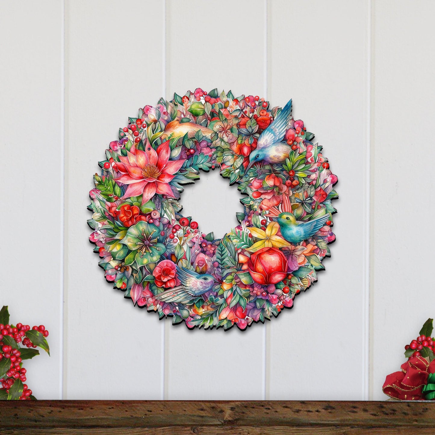 Summer Blooms Wreath Holiday Door Decor by G. Debrekht - Spring Easter Decor - 8611072H