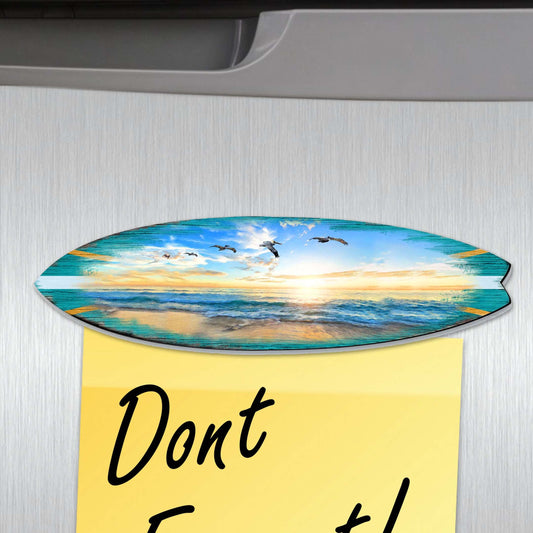 Surfboards Decorative Wooden Magnets Set of 6 by G. Debrekht - Coastal Decor - 8090066G-S6