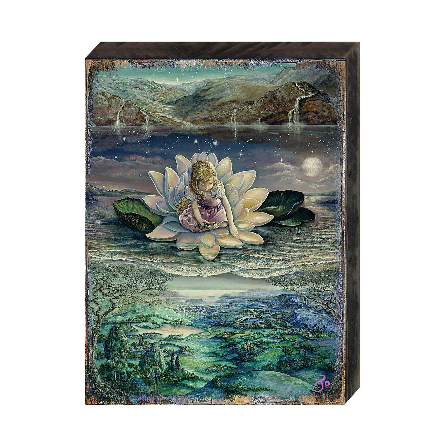 Horizons Fantasy Wooden Wall Art by Josephine Wall - Fantasy Decor - 852146-JW