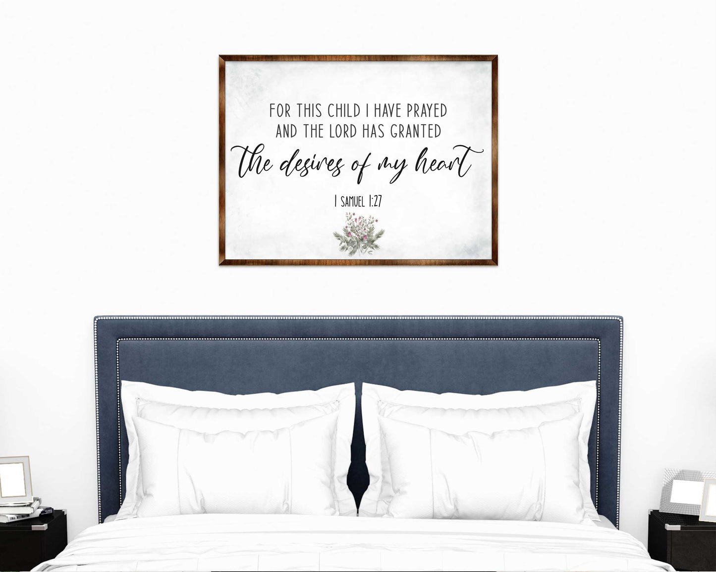The Desires of My Heart - Wooden Nursery Room Decor - Samuel 1:27 - Contemporary decor - Religious wall art - 310339