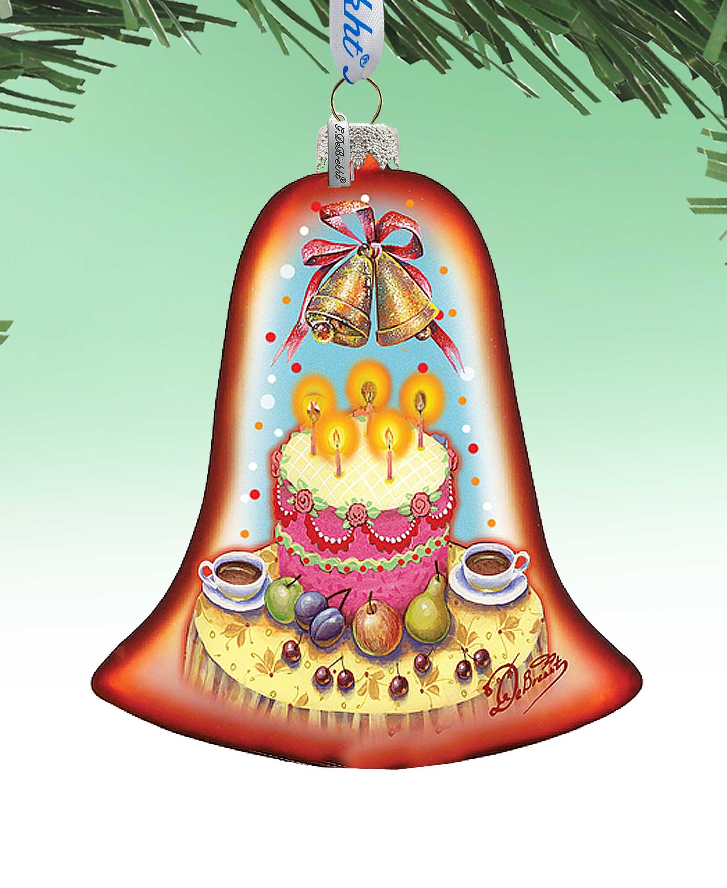 Celebration Bell Glass Ornament by G. DeBrekht - 752-003