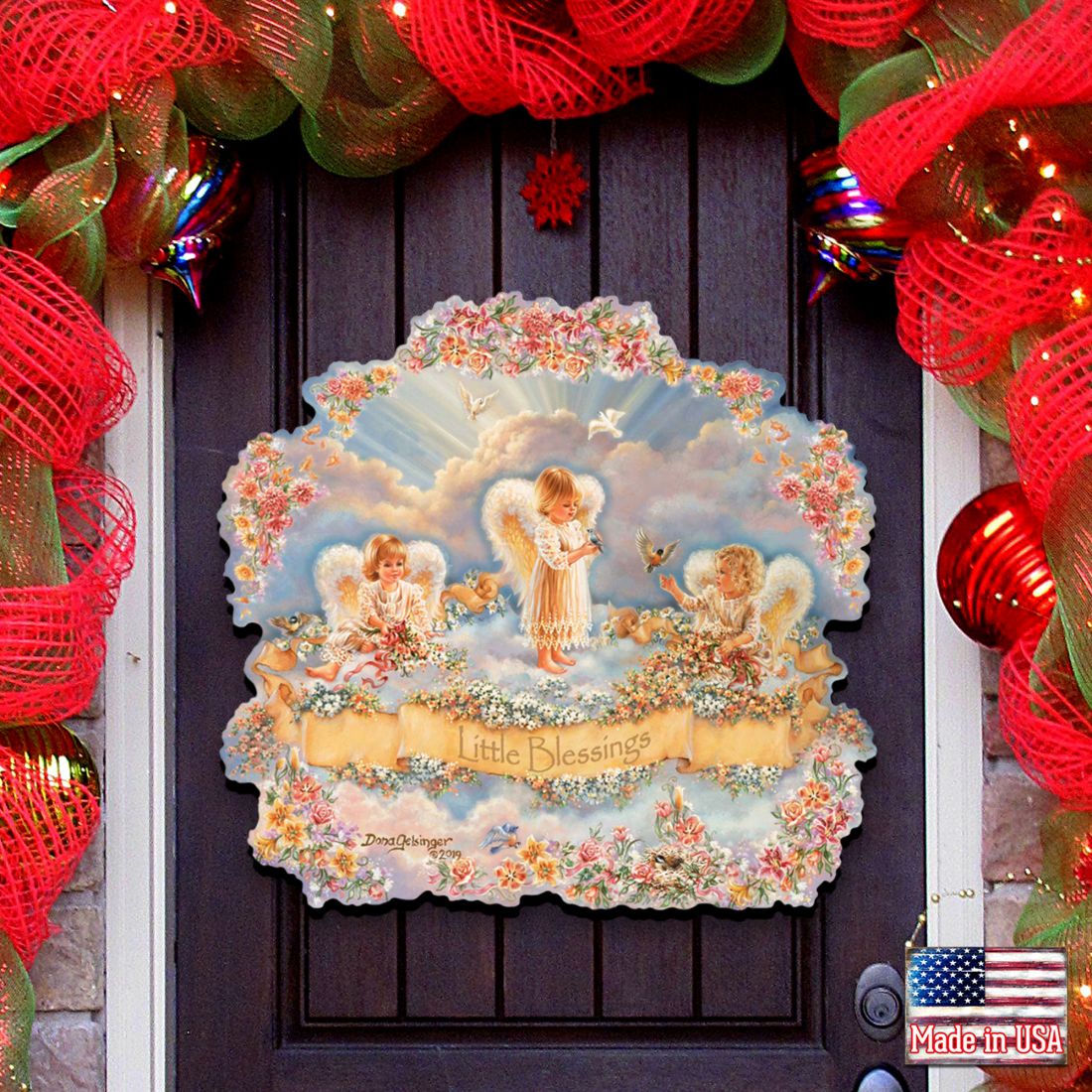 Little Blessings Nativity Door Decor by D. Gelsinger - Nativity Holiday Decor - 8461017H-0708
