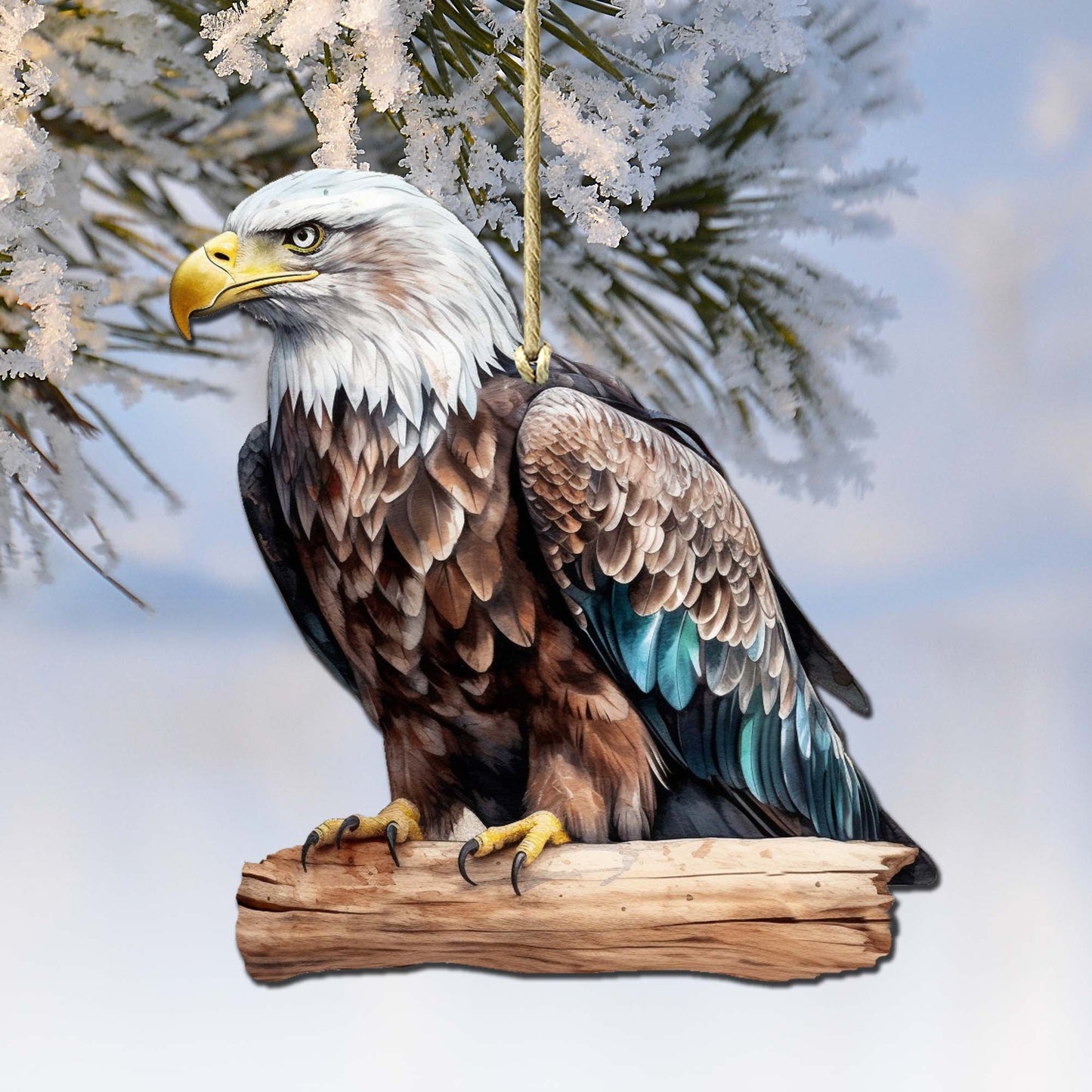 Bald Eagle Wooden Ornaments by G.Debrekht - Wildlife Holiday Decor - 8710101-2
