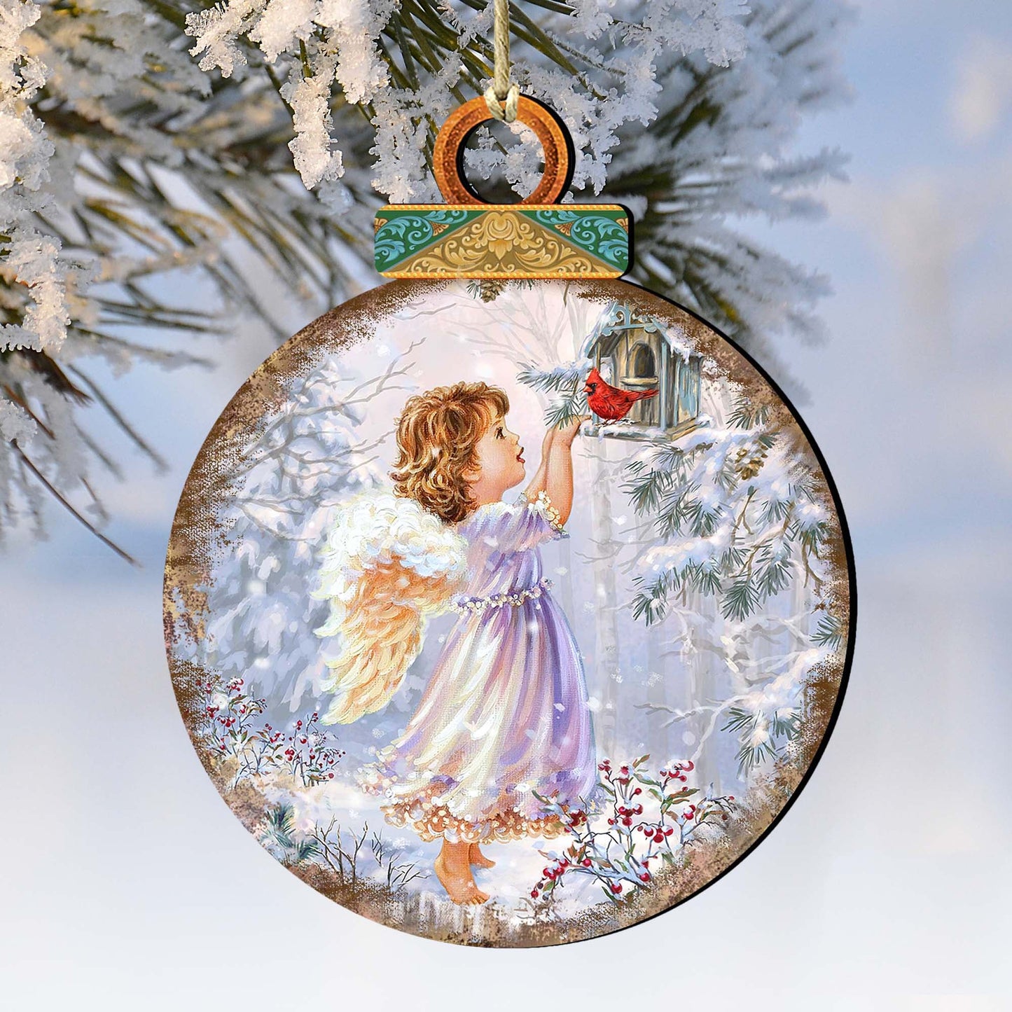 Little Christmas Joy Wooden Ornaments by Gelsinger - Nativity Holiday Decor - 8021118-1622