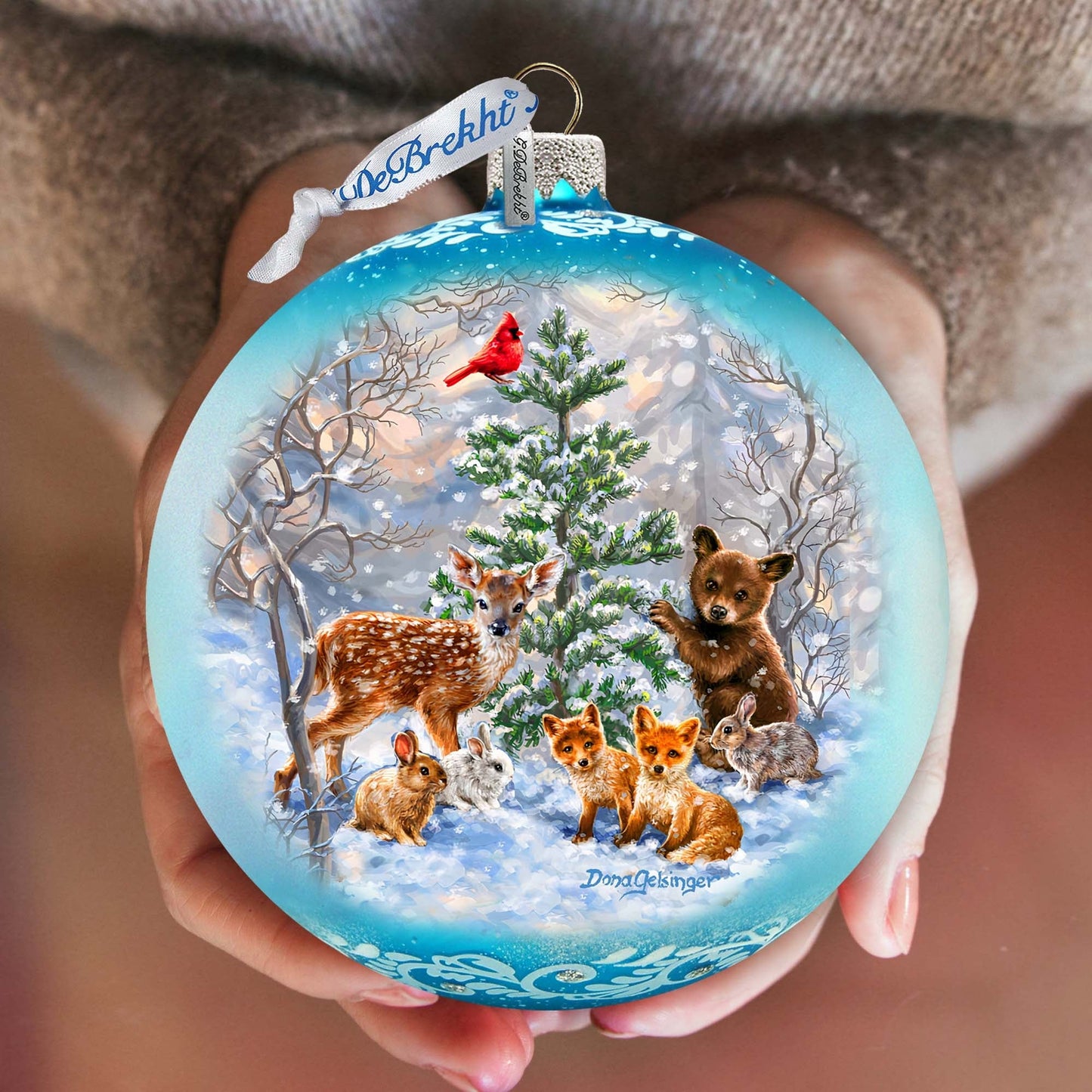 Forest Friends Lg Glass Ornament by D. Gelsinger - Christmas Decor - 73949