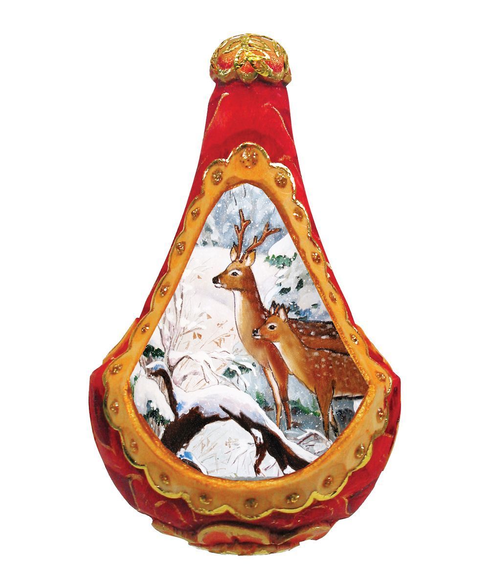 Santa on Sleigh Sculpted Hand-Painted Christmas Ornament by G. DeBrekht - Christmas Santa Snowman Decor - 622514