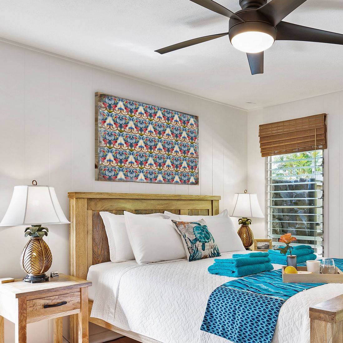 Ponty Wooden Wall Art by G. DeBrekht - Floral Ornamental Decor - 95020B