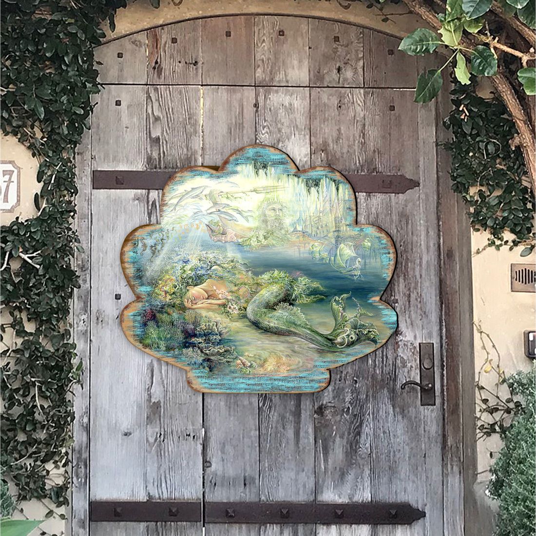 Dreams of Atlantis Wall Hanger by Josephine Wall - Coastal Sea-Life Decor - 8472102H-JW