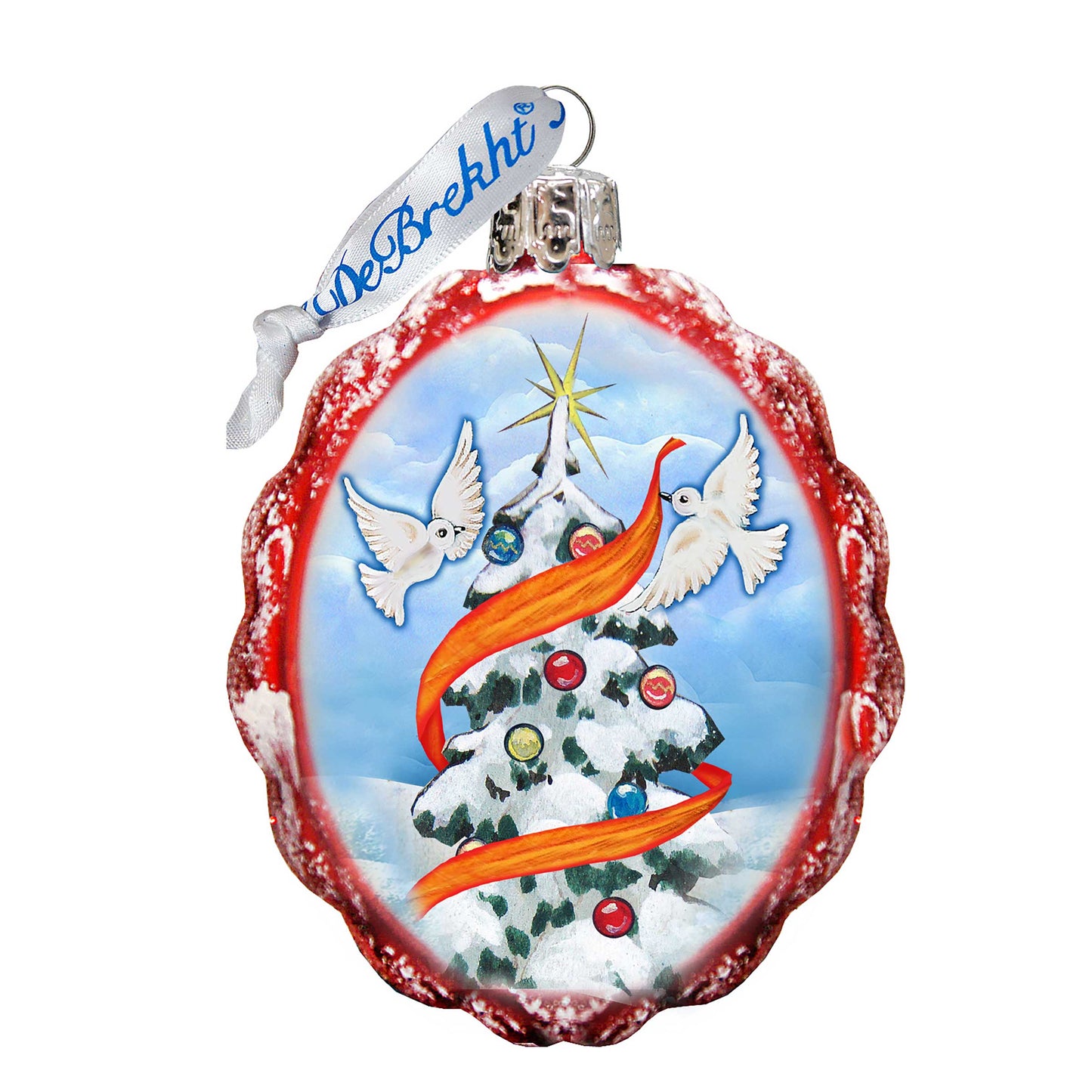Dove Tree of Piece Mercury Glass Ornament by G. DeBrekht - Christmas Decor - 777316