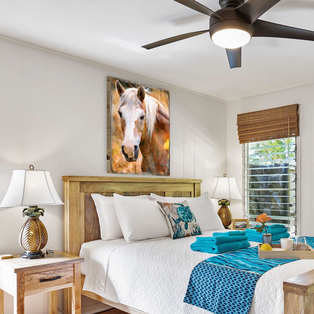 Horsehead Art Wooden Wall Art by Nature Wonders - Nature Wildlife Decor  - 95374B