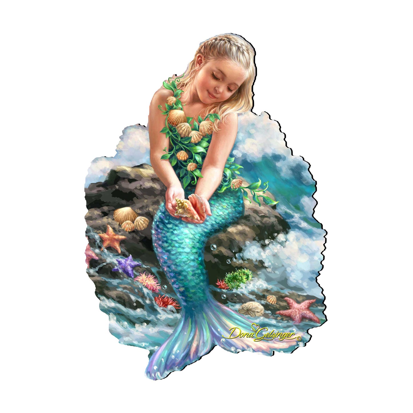 Mermaid Coastal Door Decor by D. Gelsinger - Coastal Holiday Decor - 8141112H-1611