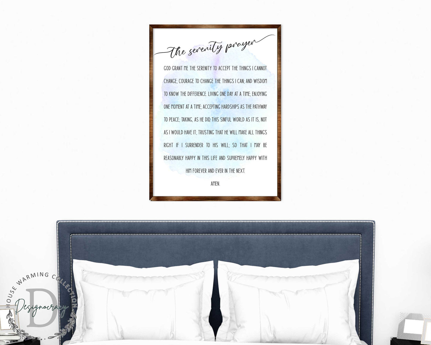 The Serenity Prayer - Wooden Kitchen blessing - God grant me the serenity - Contemporary decor - Religious wall art - Nursery wall art - 310340