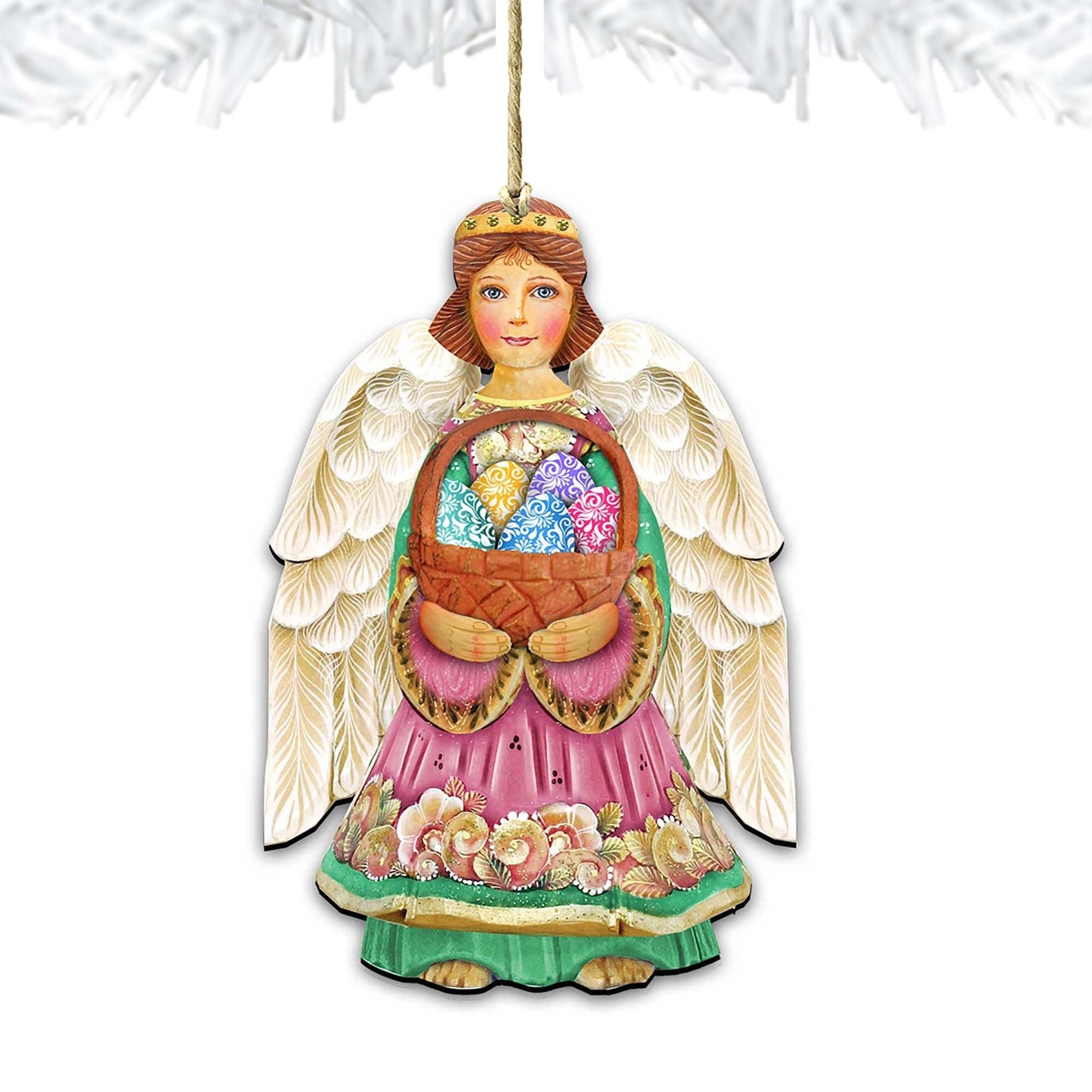 Easter Angel Wooden Ornaments by G. DeBrekht - Easter Spring Decor - 8154153