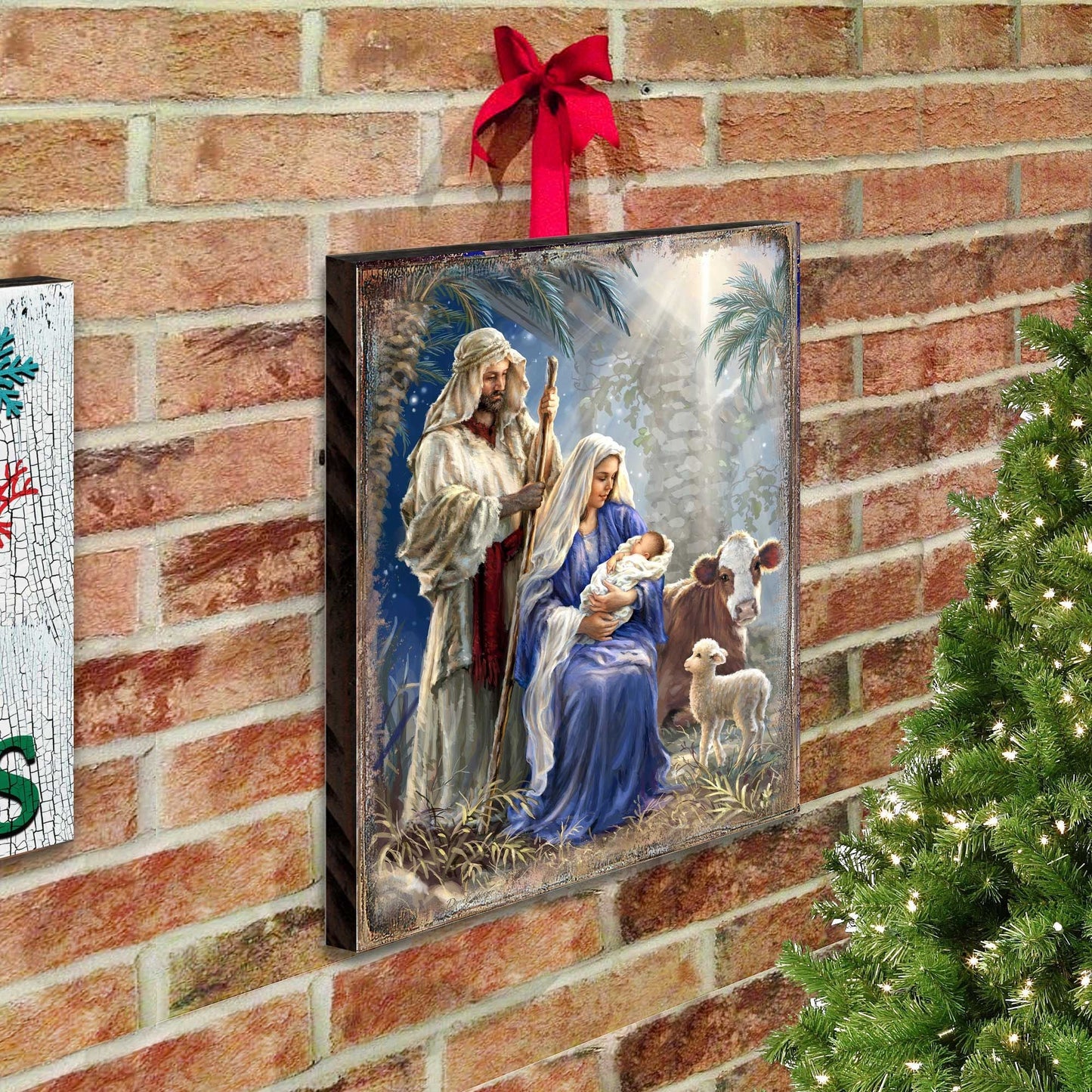Holy Night Wooden Wall Art by D. Gelsinger - Nativity Holiday Decor - 95631B-1618