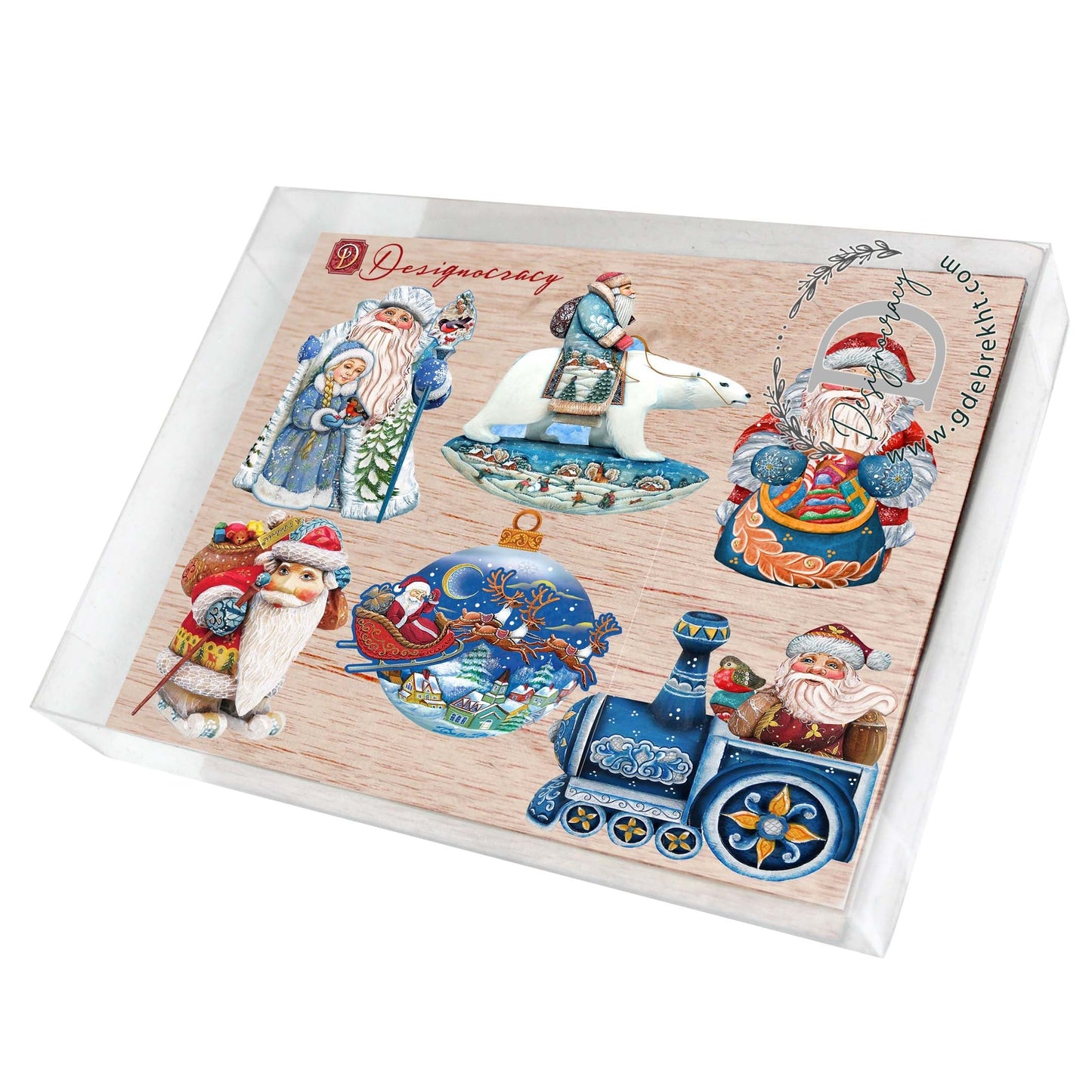 Up-Up and Away Decorative Wooden Magnets Set of 6 by G. Debrekht - Christmas Decor - 8090132G-S6