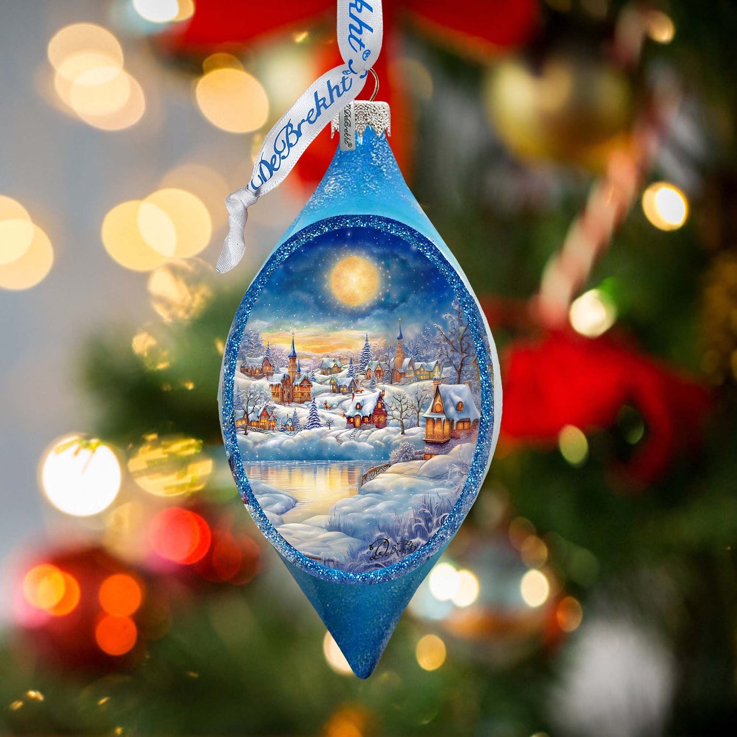 Magic Christmas Night Drop Glass Ornament by G. Debrekht - Christmas Decor - 757-048