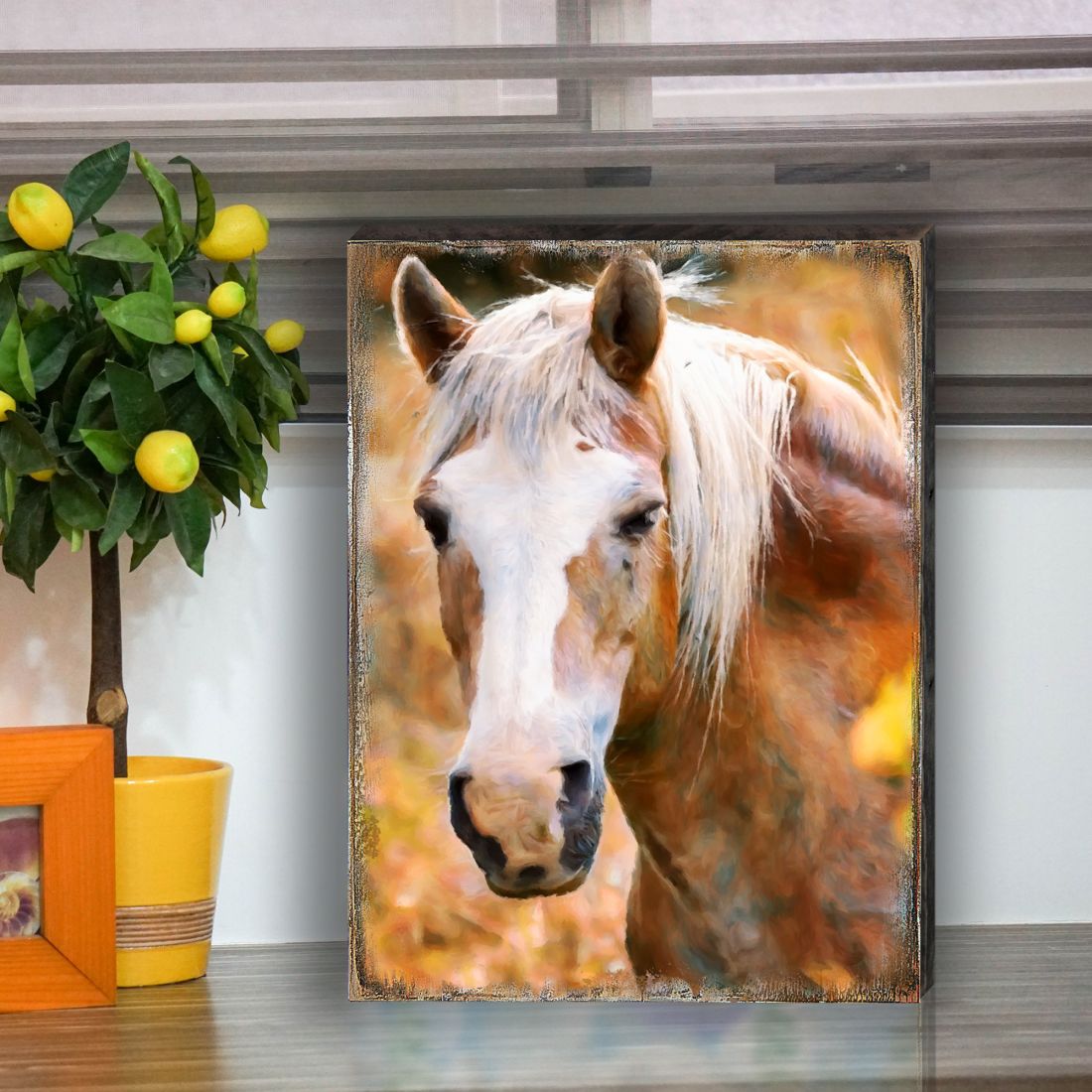 Horsehead Art Wooden Wall Art by Nature Wonders - Nature Wildlife Decor  - 95374B