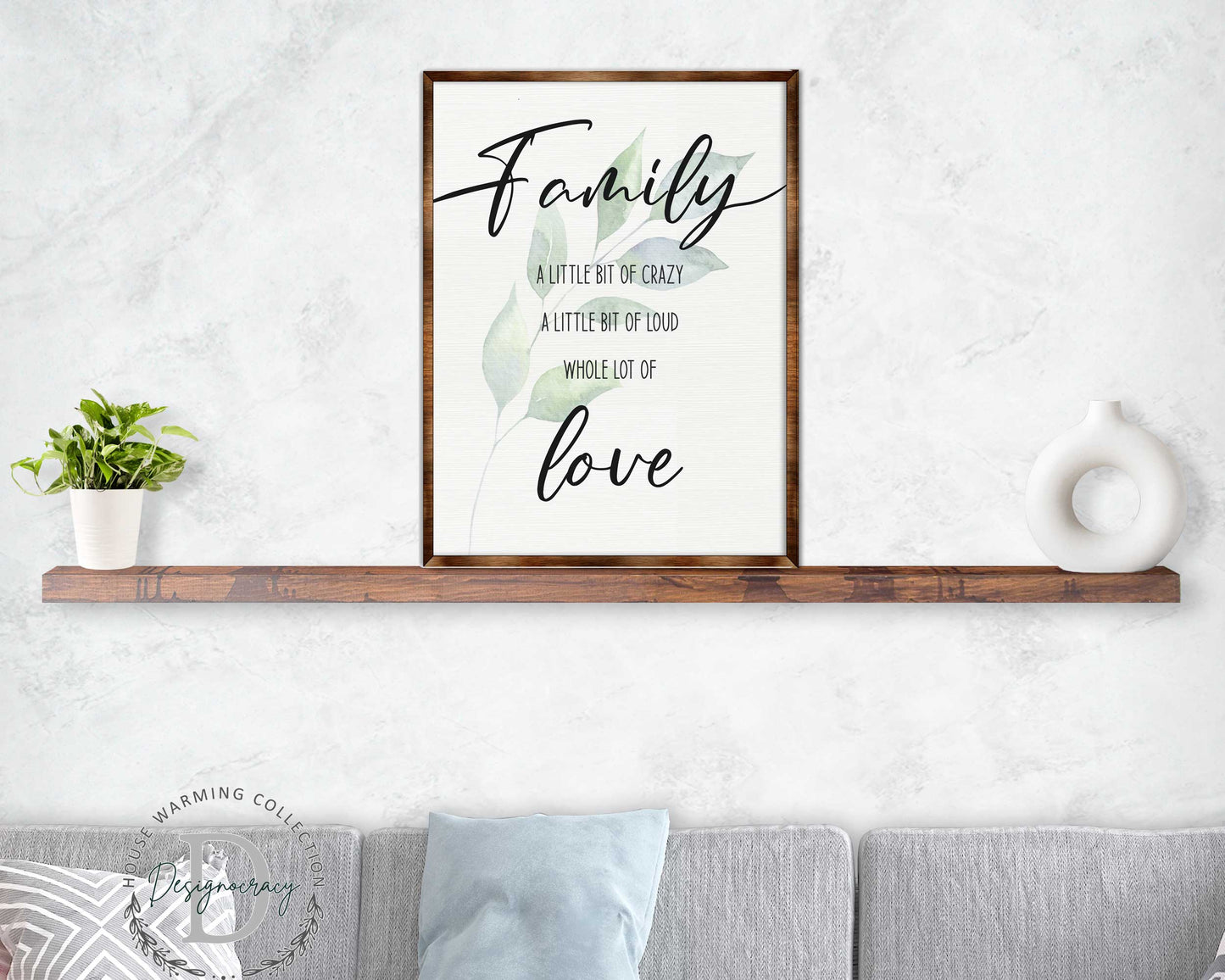 Family Love - Crazy, love, loud - Wooden Wall art - Contemporary decor - Living room Sign - Farmhouse decor - 310346