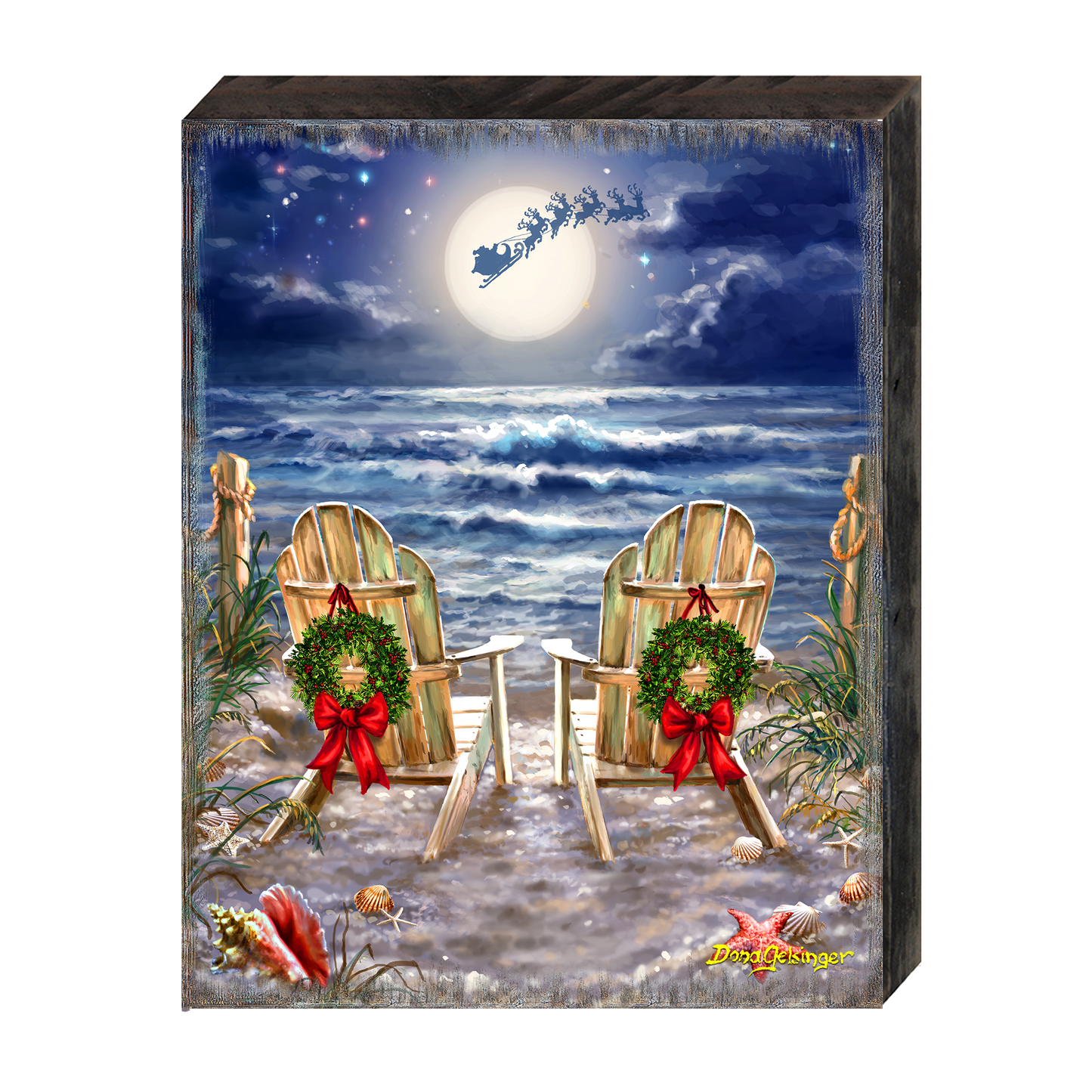 Moonlight Christmas Wall Art by D. Gelsinger - Christmas Decor - 95683B-DG