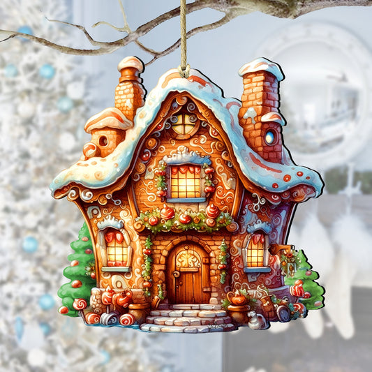 Fairy Tale House Wooden Ornaments by G. Debrekht - Christmas Decor - 8100191-1