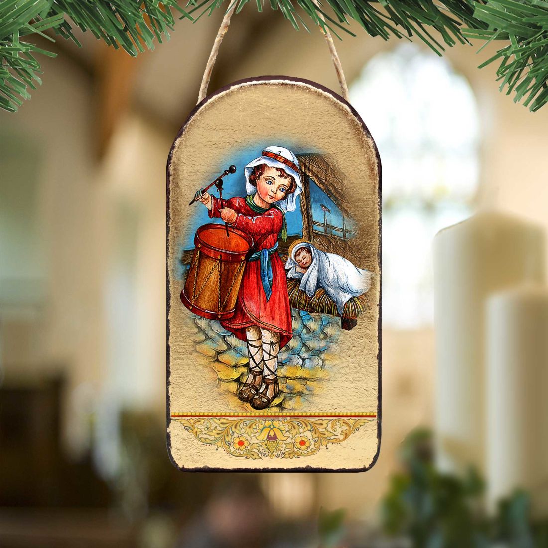 Drummer Religious Christian Sacred Icon Ornament - Inspirational Icon Decor - 87044