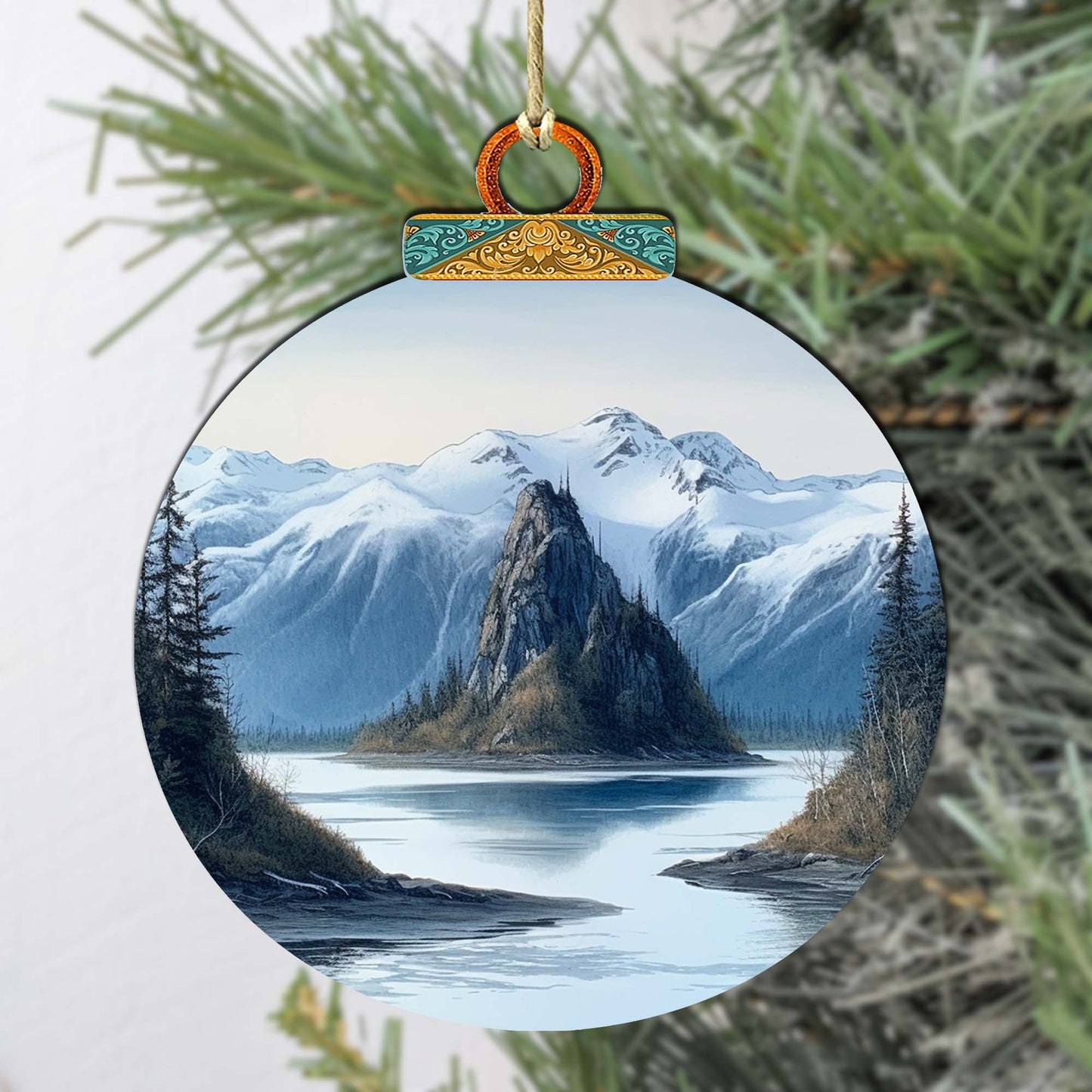 The Magic of Alaskan Nature Wooden Ornaments by G.Debrekht - Wildlife Holiday Decor - 870078