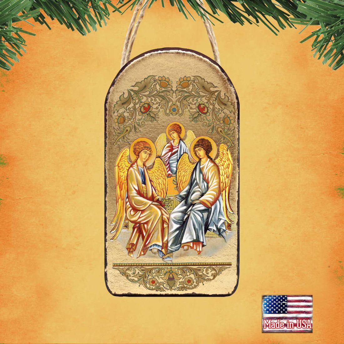 Testament Trinity Religious Orthodox Sacred Icon Ornament - Inspirational Icon Decor - 87015