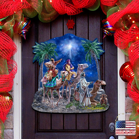 The Magic of Three Kings Nativity Door Decor by D. Gelsinger - Nativity Holiday Decor - 8161026H-1810