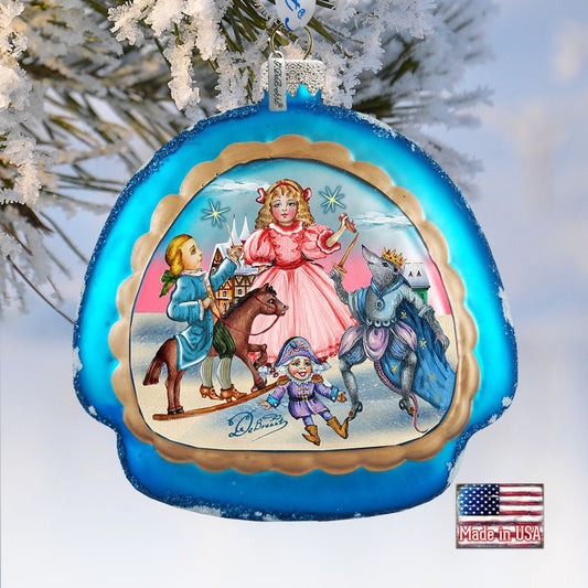 Nutcracker Rainbow Glass Ornament by G. DeBrekht - Christmas Decor - 756-006