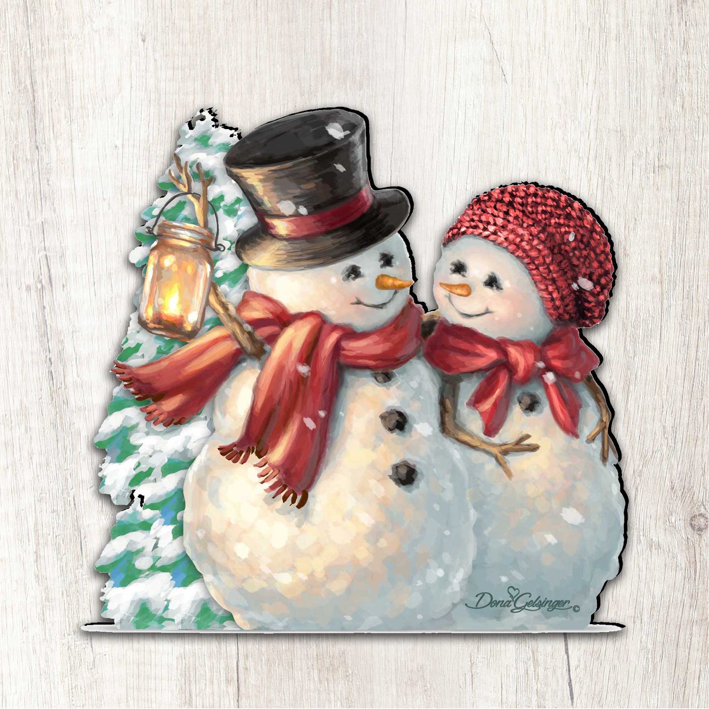 Snow Much in Love Christmas Door Decor by D. Gelsinger - Christmas Santa Snowman Decor - 8461011H-1708