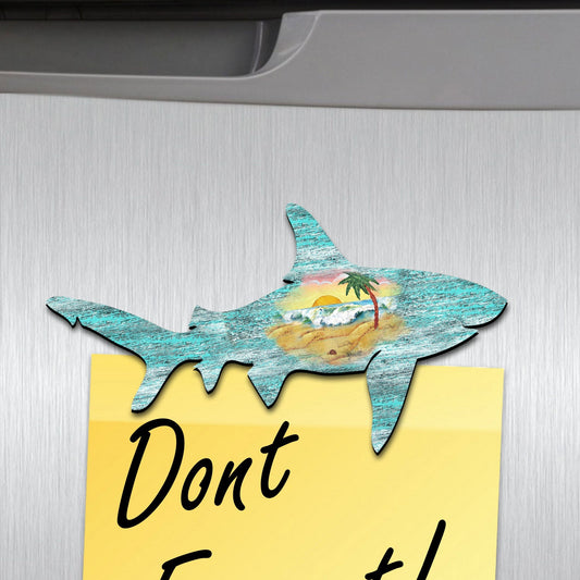 Shark Shaped Refrigerator Coastal Magnets Set of 3