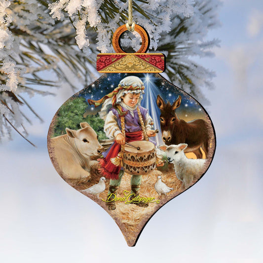 Little Drummer Boy Drop Wooden Ornaments by Gelsinger - Nativity Holiday Decor - 8031151-9720